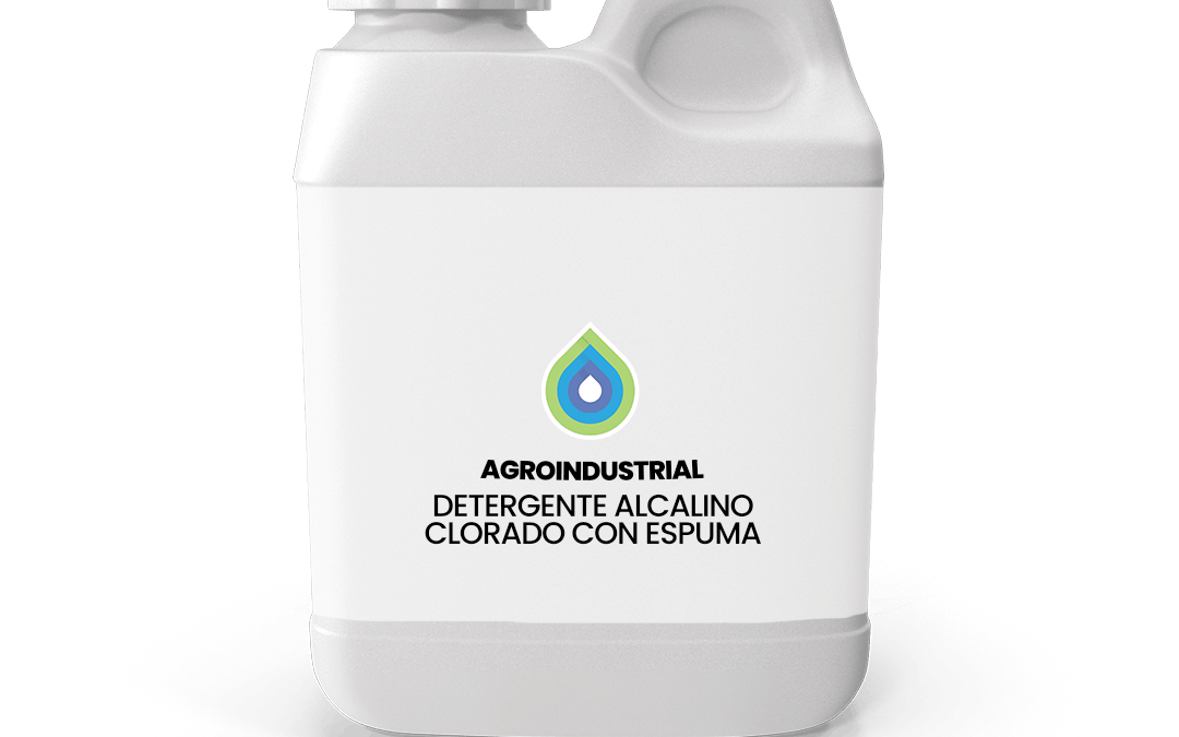 Detergente alcalino clorado con espuma
